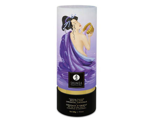 Пінлива сіль для ванни Shunga Dead Sea salt Oriental Crystals — Exotic Fruits (500 г), сіль Мертвого моря