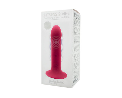 Ділдо з вібрацією Adrien Lastic Hitsens 2 Pink, відмінно для страпону, макс діаметр 4см, довжина 17,2см