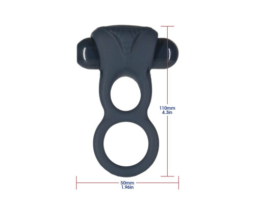 Двойное эрекционное кольцо с вибрацией Lux Active -Triad - Vibrating Dual Cock Ring, пульт ДУ