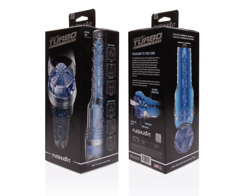 Мастурбатор Fleshlight Turbo Core Blue Ice, оральний секс (глибоке горло)