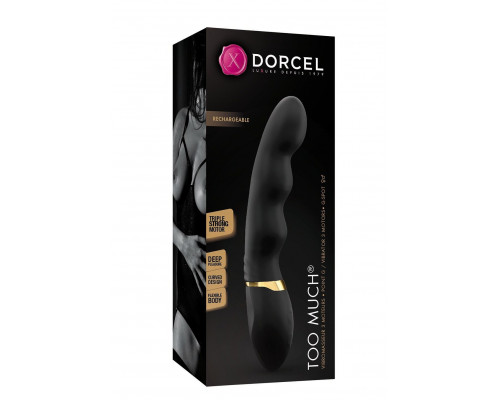 Вібратор ультрастимулюючий Dorcel Too Much Rechargeable Black, гнучкий і потужний, 3 вібромотори