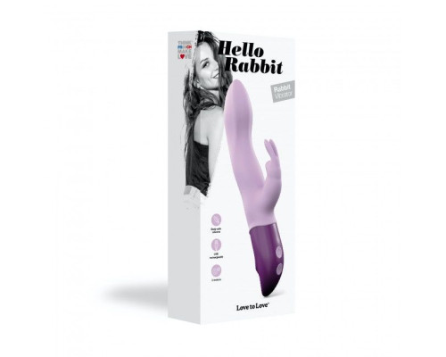 Вібратор-кролик Love To Love Hello Rabbit Violet з гнучким стовбуром і стимуляцією точки G, 2 мотори