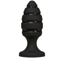 Анальний плаг зі спіральним каналом Doc Johnson Platinum Premium Silicone — The Blast — Black