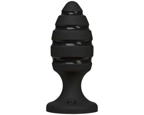 Анальний плаг зі спіральним каналом Doc Johnson Platinum Premium Silicone — The Blast — Black