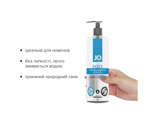 Змазка на водній основі System JO H2O ORIGINAL (480 мл) оліїста і гладенька, рослинний гліцерин