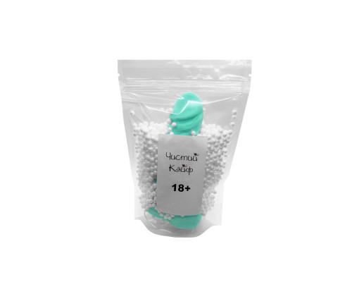 Крафтове мило-член із присоскою Чистий Кайф Turquoise size M, натуральне
