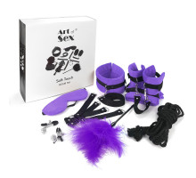 Набір БДСМ Art of Sex - Soft Touch BDSM Set, 9 предметів, Фіолетовий
