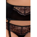 Комплект білизни BRIDA SET OpenBra black L/XL - Passion Exclusive: трусики-танга, пояс, відкритий лі
