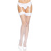 Белые чулки с задним швом Leg Avenue OS White