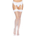 Белые чулки с задним швом Leg Avenue OS White