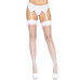 Белые чулки с задним швом Leg Avenue OS White