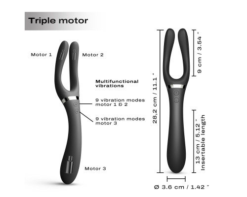 Dorcel INFINITE JOY BLACK - вібратор для пар багатофункціональний чорний