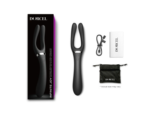Dorcel INFINITE JOY BLACK - вібратор для пар багатофункціональний чорний