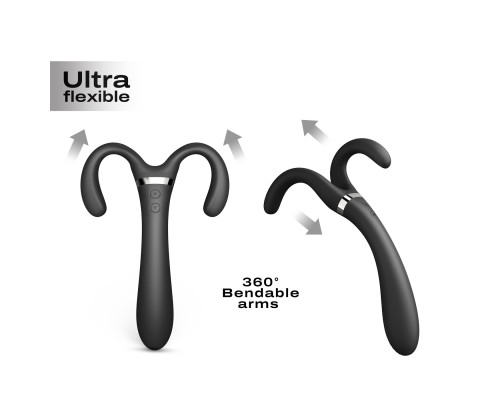 Dorcel INFINITE JOY BLACK - вібратор для пар багатофункціональний чорний