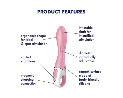 Вібратор точки G Satisfyer Air Pump Vibrator 2 надувається