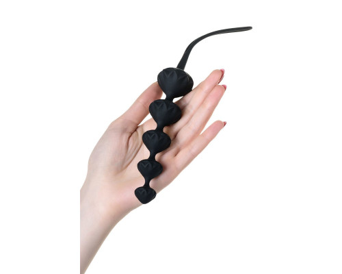 Набор анальных бус Satisfyer Beads Black, силикон, макс. диаметр 3,3см и 3,5см