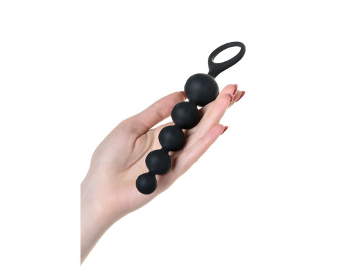 Набор анальных бус Satisfyer Beads Black, силикон, макс. диаметр 3,3см и 3,5см