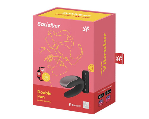 Смарт-вібратор для пар Satisfyer Double Fun (Black) з пультом д/к