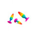 Анальна пробка Wooomy Hiperloo Silicone Rainbow Plug M