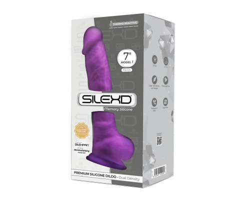 Фіолетовий фалоімітатор Silexd Johnny Purple 17,5 см