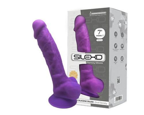 Фіолетовий фалоімітатор Silexd Johnny Purple 17,5 см