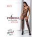 Ажурный бодистокинг с имитацией чулок Passion BS074 black