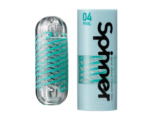 Мастурбатор Tenga Spinner 04 Pixel з пружною стимулювальною спіраллю всередині