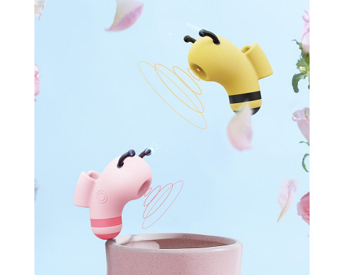 Вакуумний стимулятор із мікрострумами CuteVibe Beebe Yellow, на палець