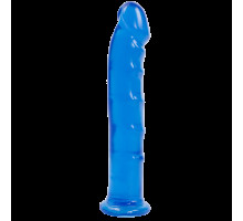 Фалоімітатор Doc Johnson Jelly Jewels Dong & Suction Cup Blue, діаметр 3,6 см, антибактеріальний ПВХ