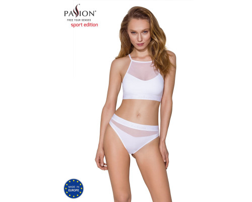 Спортивний топ з прозорою вставкою Passion PS006 TOP white, size M