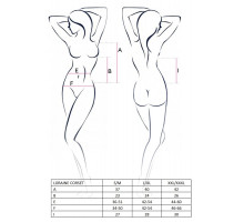 Корсет з пажами LORAINE CORSET red S/M - Passion Exclusive, трусики