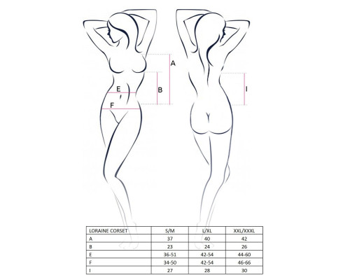 Корсет з пажами LORAINE CORSET red S/M - Passion Exclusive, трусики