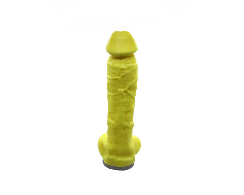 Крафтове мило-член із присоскою Чистый Кайф Yellow size XL, натуральне