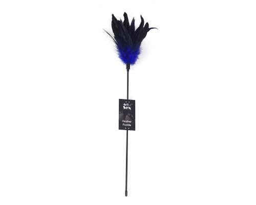 Лоскітка синя Art of Sex - Feather Paddle, перо молодого півня