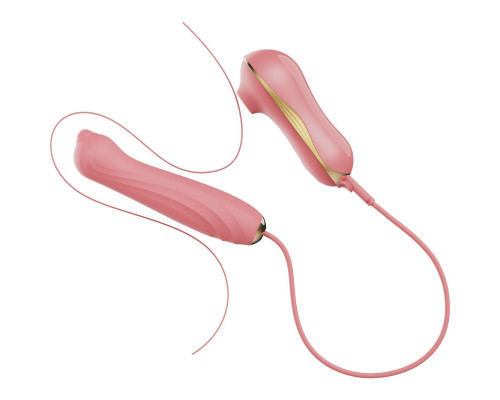 Набір 3в1 Zalo — UNICORN Set Pink, віброяйце, пульсатор, вакуумний стимулятор