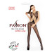 Бодистокинг Passion BS030 black, комбинезон, имитация топа и леггинсов