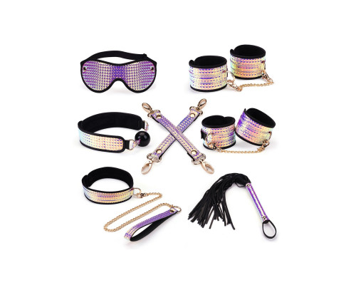 Набір БДСМ Liebe Seele Pink Glossy 7 аксесуарів Bondage Kit