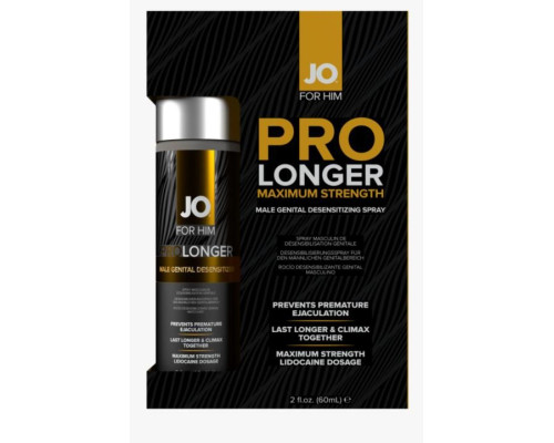 Пролонгувальний спрей System JO Prolonger Spray with Lidocaine (60 мл), не містить мінеральних масел