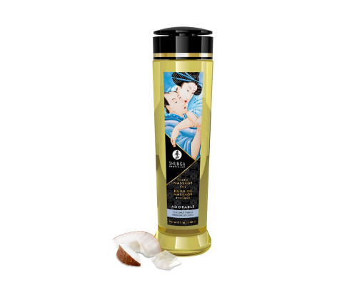 Масажна олія Shunga Adorable – Coconut thrills (240 мл) натуральна зволожувальна