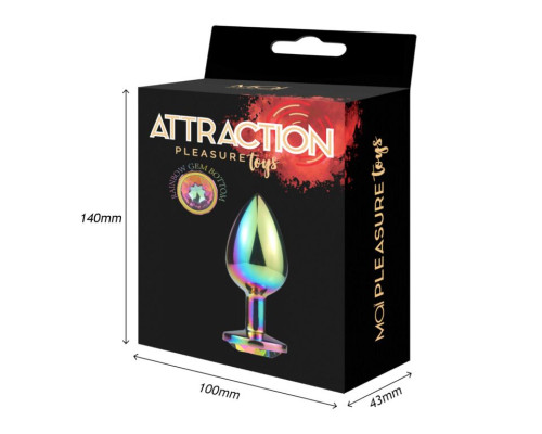 Металева анальна пробка MAI Attraction Toys №74 RAINBOW