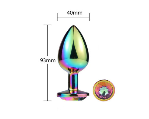 Металева анальна пробка MAI Attraction Toys №74 RAINBOW