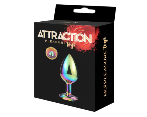 Металева анальна пробка MAI Attraction Toys №74 RAINBOW