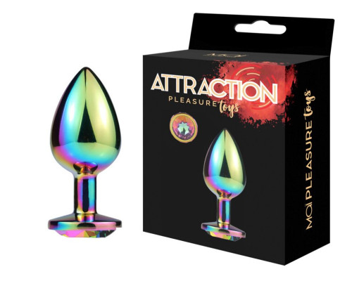 Металева анальна пробка MAI Attraction Toys №74 RAINBOW