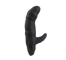 Вібратор рельєфний Adrien Lastic Typhoon Black зі стимуляцією точки G, два мотора