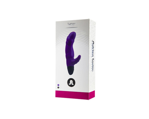 Вібратор рельєфний Adrien Lastic Typhoon Black зі стимуляцією точки G, два мотора