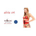 Комплект білизни AKITA SET red S/M - Passion Exclusive: широкий пояс, ліф, стрінги