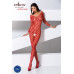 Бодистокинг с крупной сеткой Passion BS077 red
