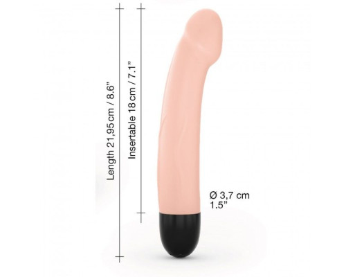 Вібратор Dorcel Real Vibration M Flesh 2.0, діаметр 3,7см, перезаряджається, для точки G