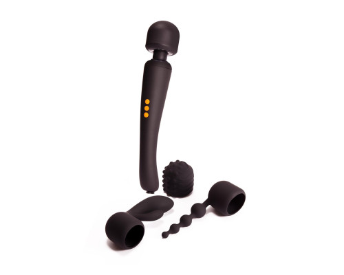 Вібромасажер із трьома насадками Pornhub Supercharge Wand Set, потужний