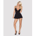 Obsessive 810-BAB-1 babydoll & thong black L/XL